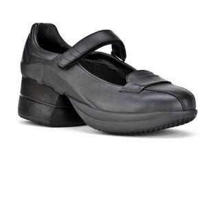 Z CoiL Sofia Mary Jane Orthopedic Shoe black leather soft chunky heel comfort 9